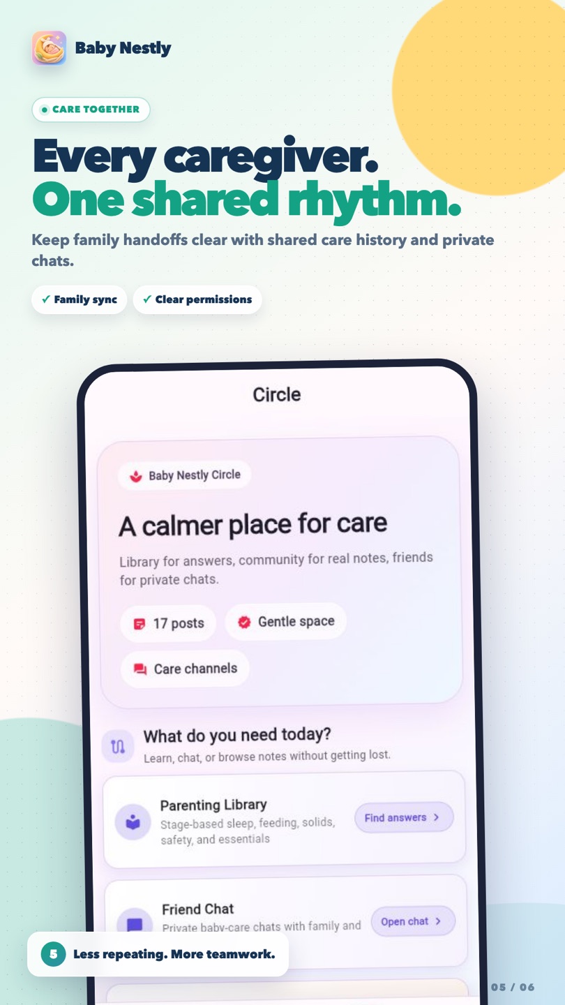 Family care app screen