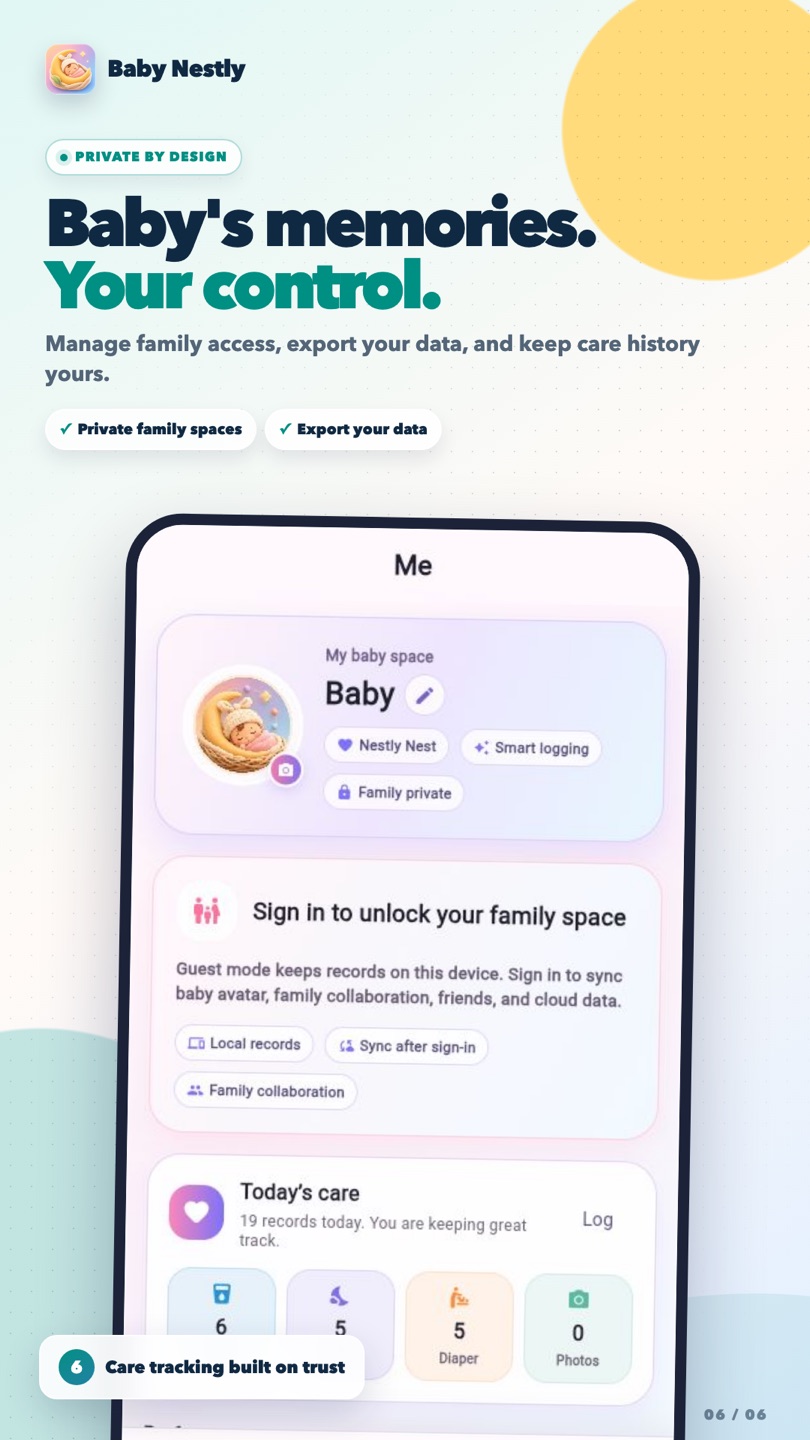 Privacy controls app screen